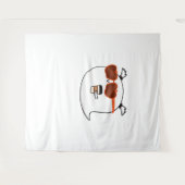 シーズ不気味ンキュート幽霊クラシックTシャツ タペストリー (正面(横))