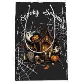 👻シーズ不気味ンハ幽霊のよく出るウス黒抱き枕🎃 ミディアムペーパーバッグ (正面)