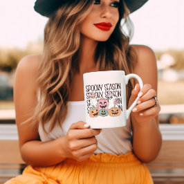 シーズ不気味ンレトログルーヴィハロウィーン コーヒーマグカップ