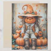 シーズ不気味ンヴィンテージハロウィーンスクラップブック作り紙 (正面/裏面)