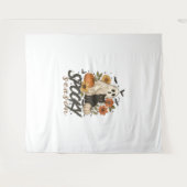 シーズ不気味ン幽霊レトロ不気味フローラハロウィーン タペストリー (正面(横))