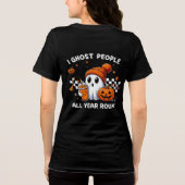シーズ不気味ン秋衣装 – かわいい幽霊ハロウィーン トライブレンドＴシャツ (裏面)
