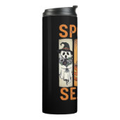 シーズ不気味ン – かわいい幽霊、黒猫、かぼちゃとH タンブラー (回転左)