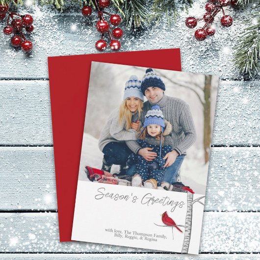 シーズ伝統的ンの挨拶の（鳥）ショウジョウコウカンチョウ シーズンカード