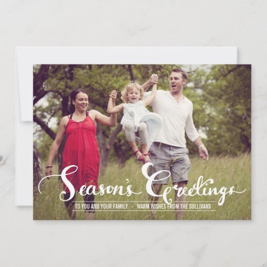 シーズ素朴ンの挨拶 |ホリデーフォトカード シーズンカード (正面)