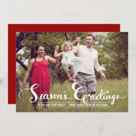 シーズ素朴ンの挨拶 |ホリデーフォトカード シーズンカード (正面/裏面)