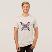 シーズ80s – ネオンアイバタフライ合成波ティー トライブレンドＴシャツ (正面全面)