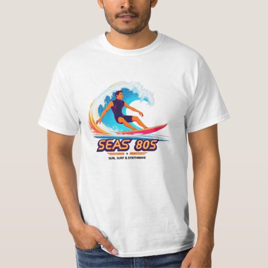 シーズ80s -レトロサーファーPower Wave Tee Tシャツ (正面)