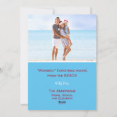 シーズ・アおもしろいンド・グリーティングスフォトビーチクリスマス シーズンカード (裏面)