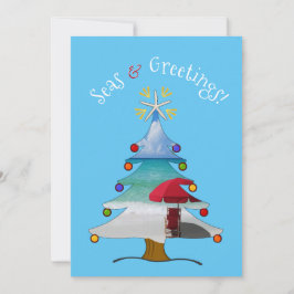 シーズ・アおもしろいンド・グリーティングスフォトビーチクリスマス シーズンカード