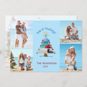 シーズ・アンド・グリーティングズフォトビーチクリスマス シーズンカード (正面/裏面)
