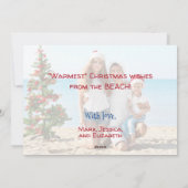 シーズ・アンド・グリーティングズフォトビーチクリスマス シーズンカード (裏面)
