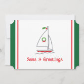 シーズ&グリーツプ航海のンホリデーカードホワイト シーズンカード (正面)