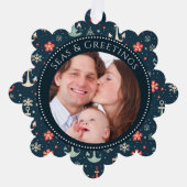 シーズ&グリーティングいかりファミリーフォト オーナメントカード (正面)