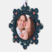 シーズ&グリーティングいかりファミリーフォト オーナメントカード (左)