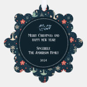 シーズ&グリーティングいかりファミリーフォト オーナメントカード (裏面)