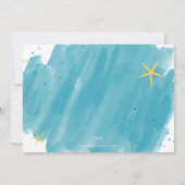 シーズ&グリーティングアクアティール(緑がかった色)ウォーターカラーホリデーカード (裏面)