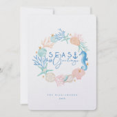 シーズ&グリーティングウォーターカラーシーシェルリース シーズンカード (正面)