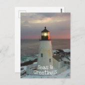 シーズ&グリーティングクリスマスライトハウス ポストカード (正面/裏面)