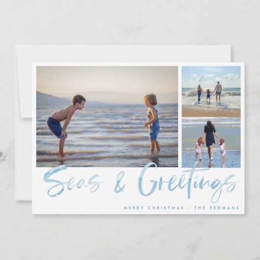 シーズ&グリーティングコースタルファミリーホリデーカード シーズンカード (正面)