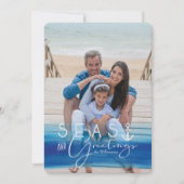 シーズ&グリーティングコースタルブルー海グラデーション写真 シーズンカード (正面)