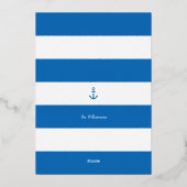 シーズ&グリーティングコースタルブルー海グラデーション写真 箔シーズンカード (裏面)