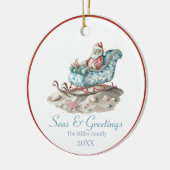 シーズ&グリーティングシノアイセリーサンタクリスマス セラミックオーナメント (左)