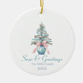 シーズ&グリーティングシノワジェリー流木クリスマス セラミックオーナメント (正面)