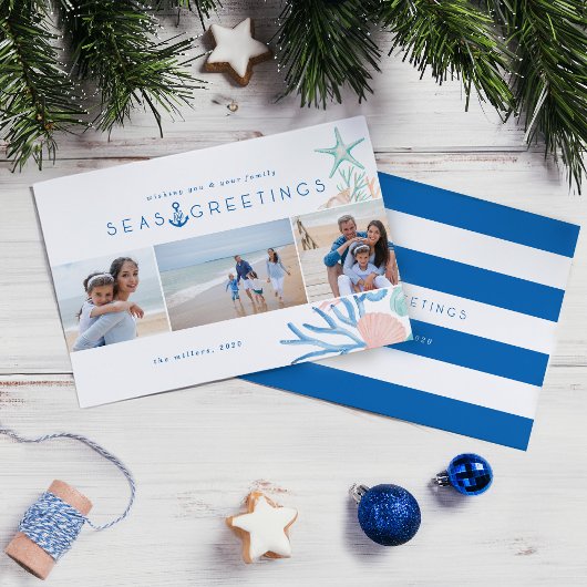 シーズ&グリーティングシーシェルクリスマスツリー写真 シーズンカード