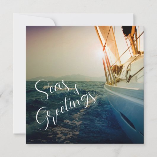 シーズ&グリーティングス航海のクリスマスホリデーカード カード (正面)