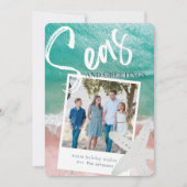 シーズ&グリーティングトロピカル海ホリデーフォトカード 招待状 (正面)