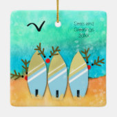 シーズ&グリーティングビーチクリスマスとルドルフ セラミックオーナメント (裏面)