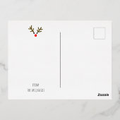 シーズ&グリーティングビーチクリスマスとルドルフ 箔シーズンポストカード (裏面)