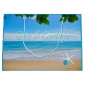 シーズ&グリーティングビーチクリスマス ラージペーパーバッグ (正面)