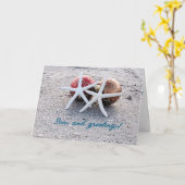 シーズ&グリーティングビーチテーマ折り畳みクリスマスカード カード (黄色い花)