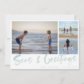 シーズ&グリーティングビーチフォトコラージホリデーカード シーズンカード (正面)