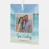 シーズ&グリーティングファミリーフォトビーチオーナメント ガラスオーナメント (正面左)