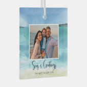 シーズ&グリーティングファミリーフォトビーチオーナメント ガラスオーナメント (正面右)