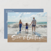 シーズ&グリーティングファミリーフロリダビーチ写真 シーズンポストカード (正面/裏面)