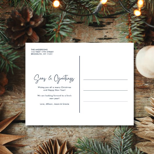 シーズ&グリーティングファミリーフロリダビーチ写真 シーズンポストカード