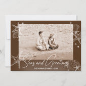 シーズ&グリーティングフォトビーチセピアブラウン シーズンカード (正面)