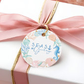 シーズ&グリーティング海ウォーターカラーシーシェルリース フェイバータグ