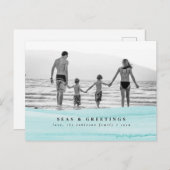 シーズ&グリーティング海ファミリーフォトクリスマスカード ポストカード (正面/裏面)