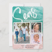 シーズ&グリーティング海ホリデー3フォトカード 招待状 (正面)