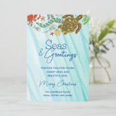 シーズ&グリーティング航海の海ビーチクリスマス シーズンカード (スタンド正面)