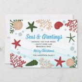 シーズ&グリーティング航海の海ビーチブルー シーズンカード (正面)