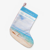 シーズ&グリーティング航海の魚釣りボート スモールクリスマスストッキング (正面 (吊り時))