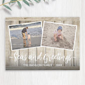 シーズ&グリーティング5フォトビーチバケーションウッド シーズンカード