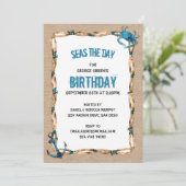 シーズ·ザ·デイ·いかり·カニ誕生日 招待状 (スタンド正面)