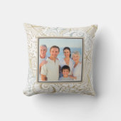 シーセエレガントルビーチマリーンパーソナライズされた写真 クッション (正面)